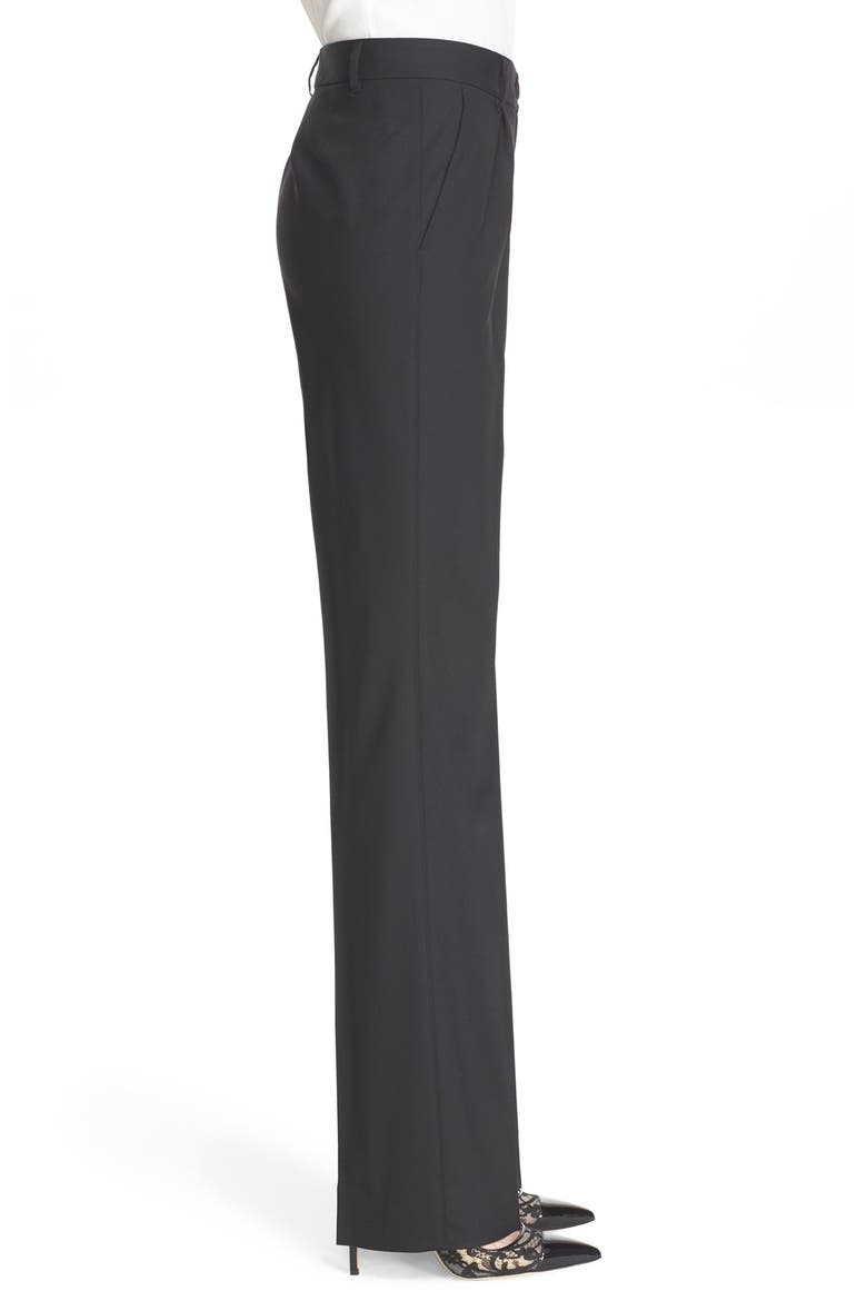 Straight Leg Stretch Wool Pants, Alternate, color, BLACK