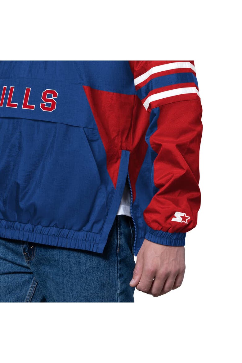 Men's Starter Royal Buffalo Bills Prospect Half-Zip Pullover, Alternate, color, Royal