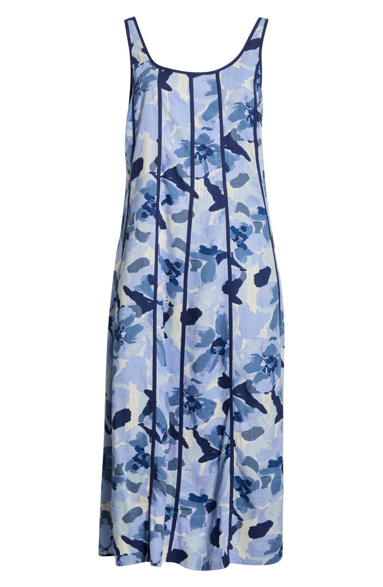 Halogen<sup>®</sup> Floral Print Pipe Maxi Dress, Main, color, Moonlight Blue