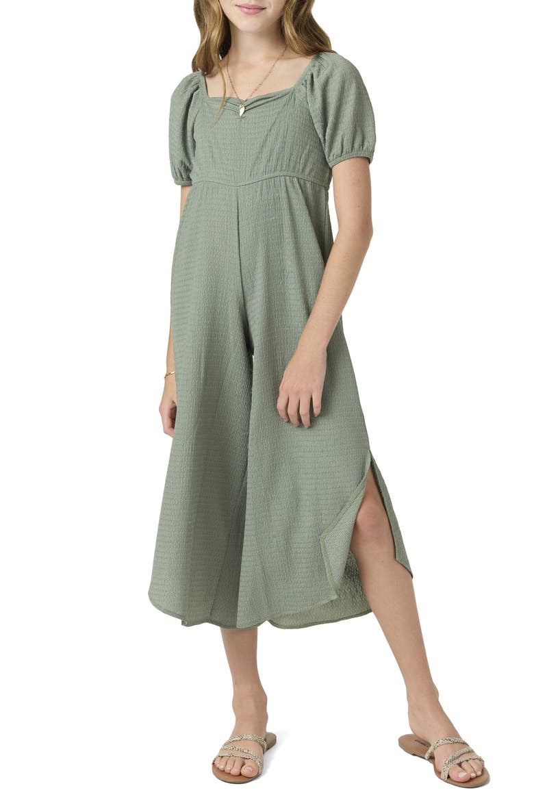 Kids' Ariah Wide Leg Crop Jumpsuit, Main, color, SEA SPRAY