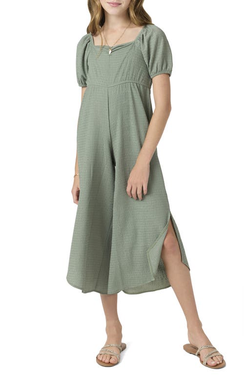 O'neill Kids' Ariah Wide Leg Crop Jumpsuit In Green