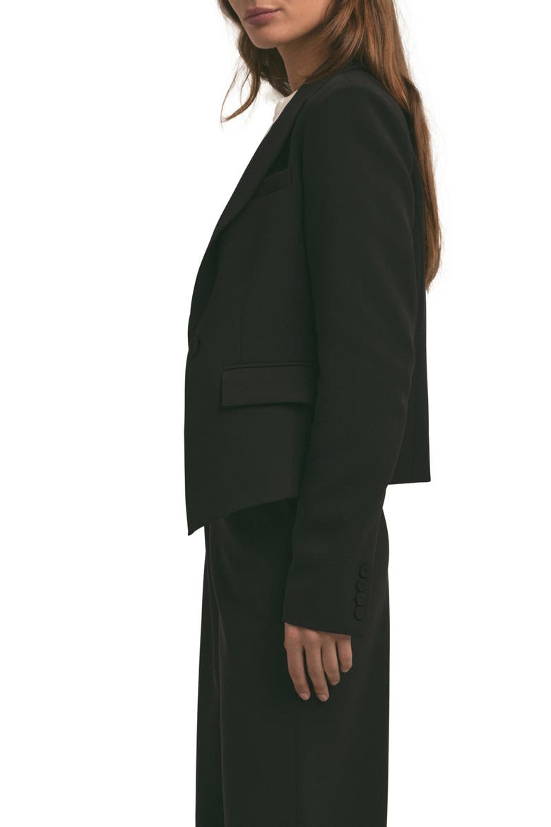 The Short Favorite Blazer, Alternate, color, BLACK