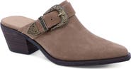 Chocolat Blu Charm Pointed Toe Buckle Mule