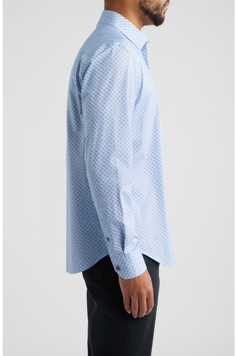 James OoohCotton® Geo Print Button-Up Shirt, Alternate, color, ORCHID