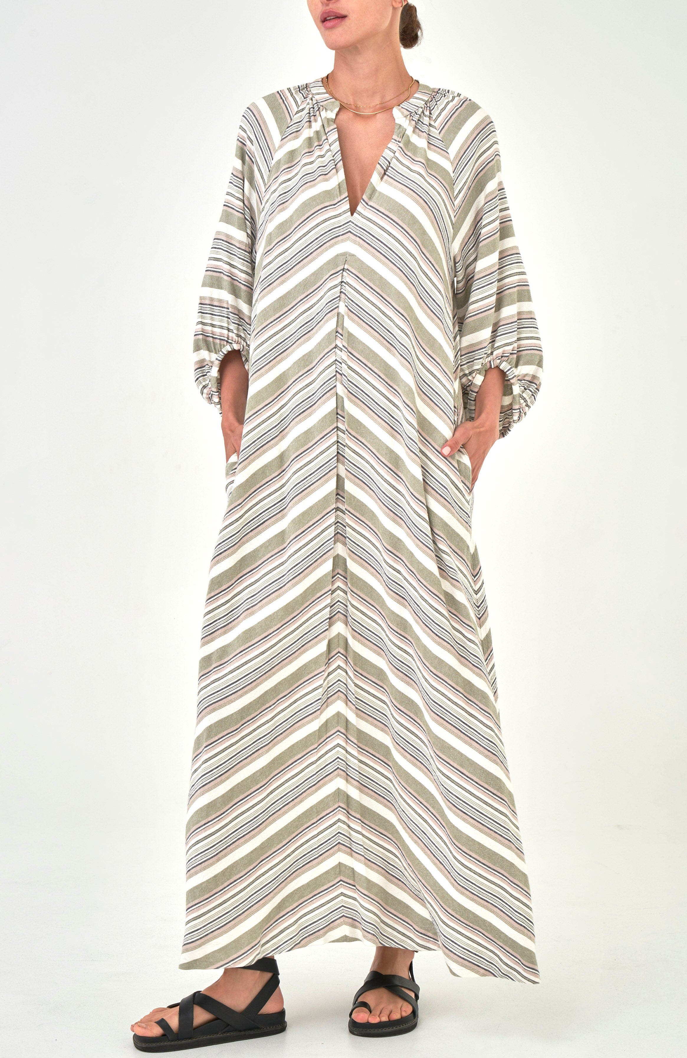 Striped Maxi Dress - image 3