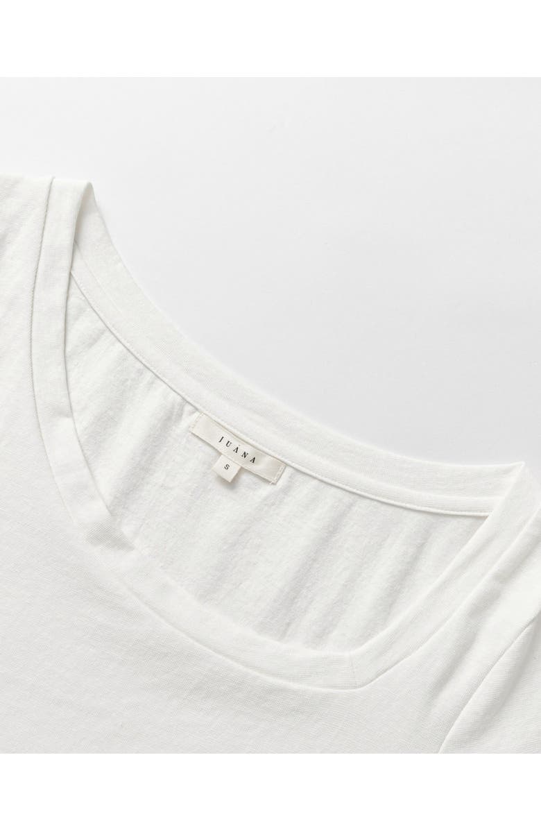 JUANA Hemp Essentials Asymmetrical Neckline Tee, Alternate, color, White