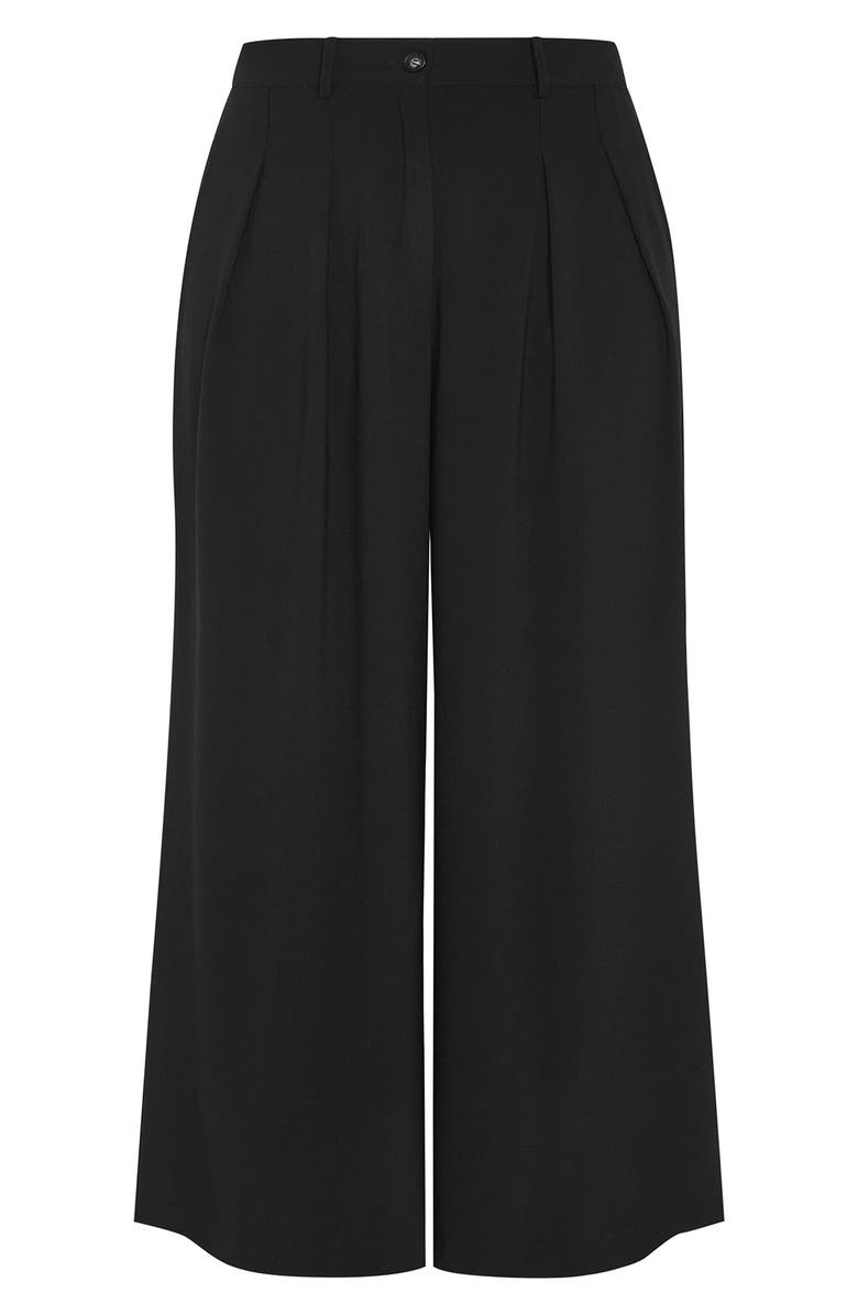 City Chic Abbie Wide Leg Pants, Alternate, color, Black