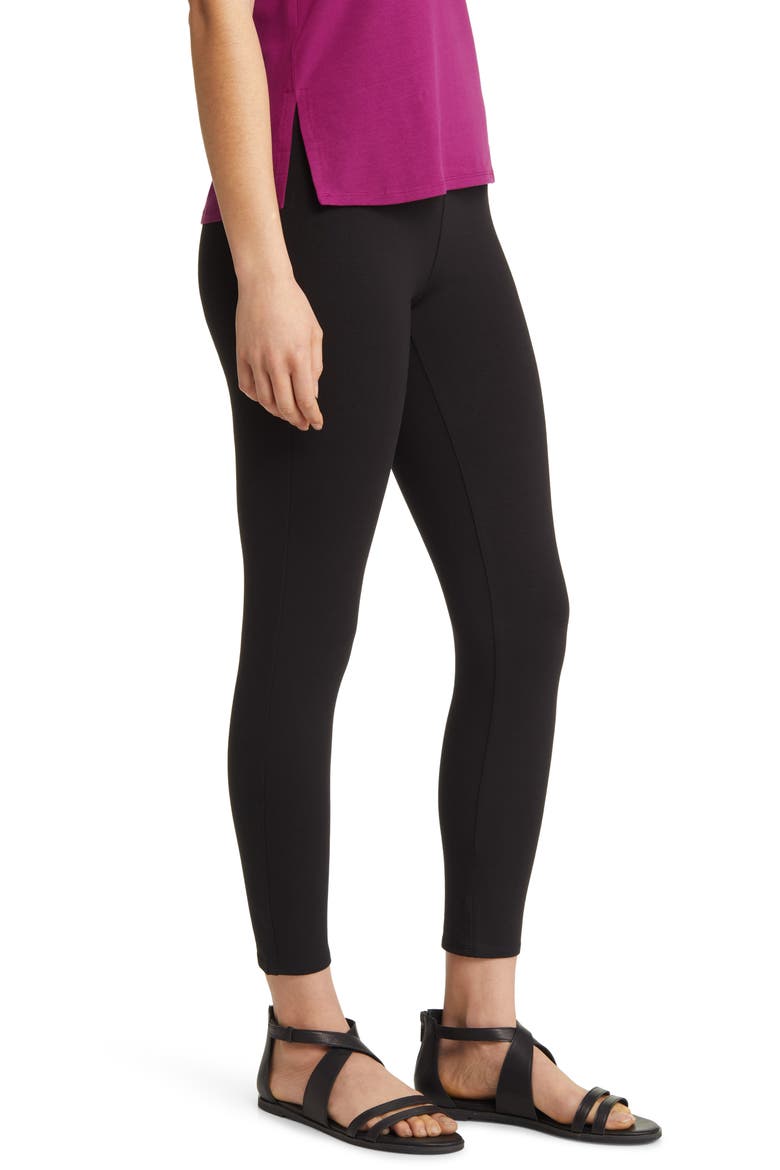 High Waist Crop Leggings, Alternate, color, BLACK