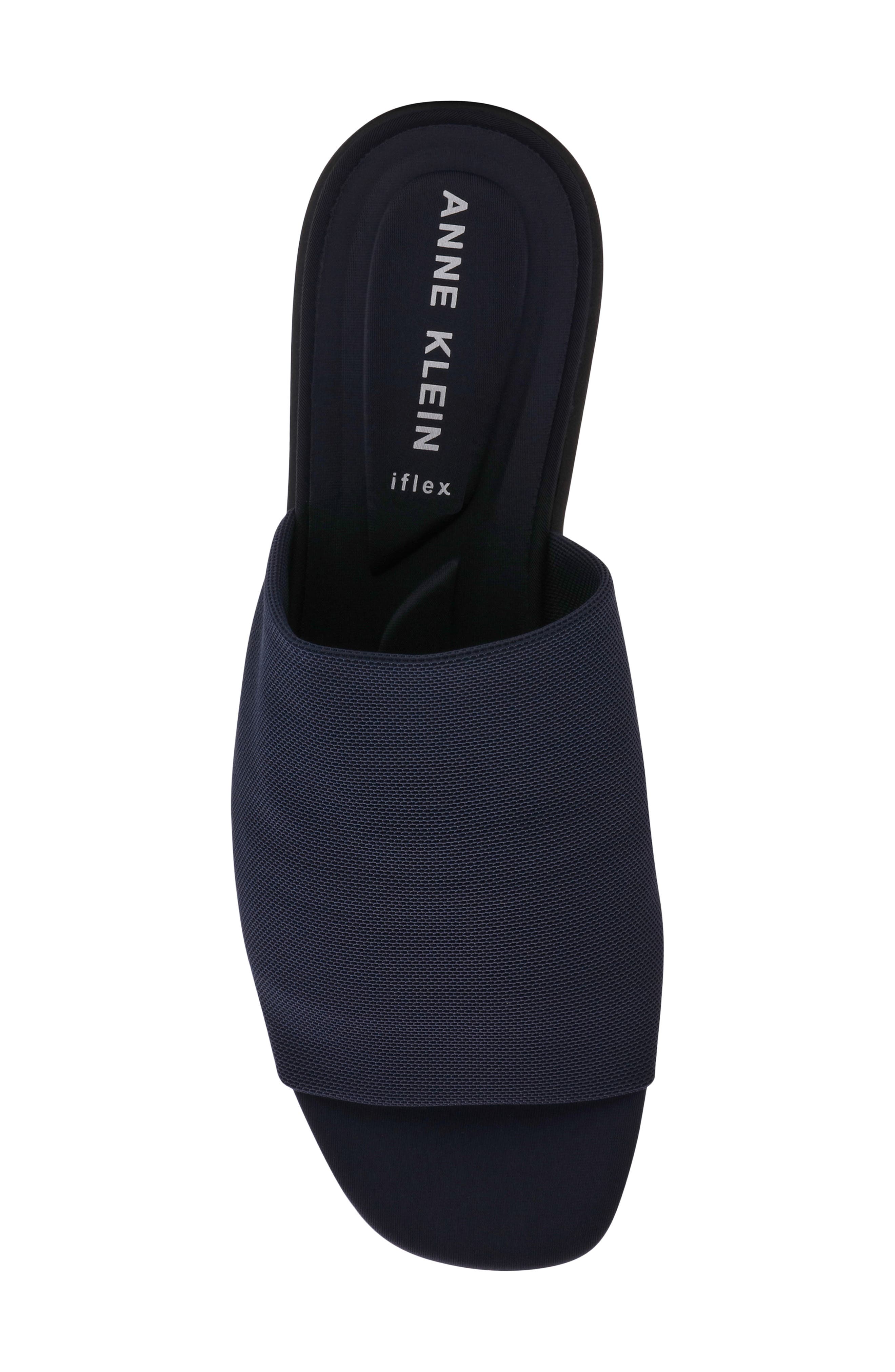 Wishful Wedge Slide Sandal, Alternate, color, NAVY STRETCH
