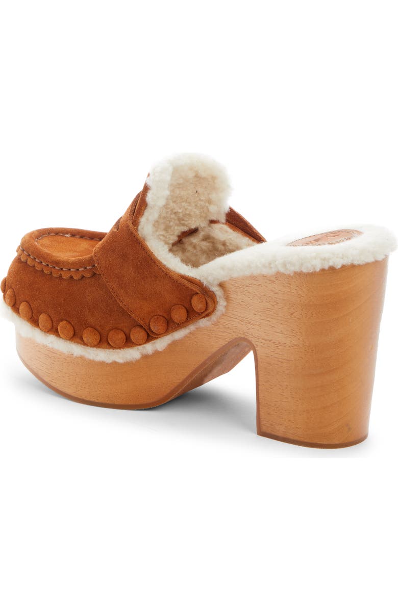 Chloé Joy Clog with Genuine Shearling Lining, Alternate, color,