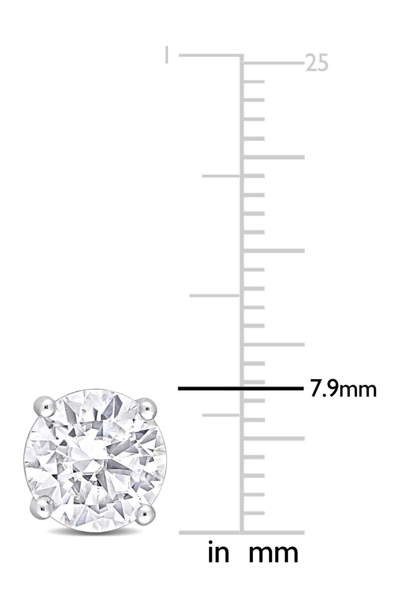 Sterling Silver Round Lab Grown Moissanite Stud Earrings, Alternate, color, SILVER