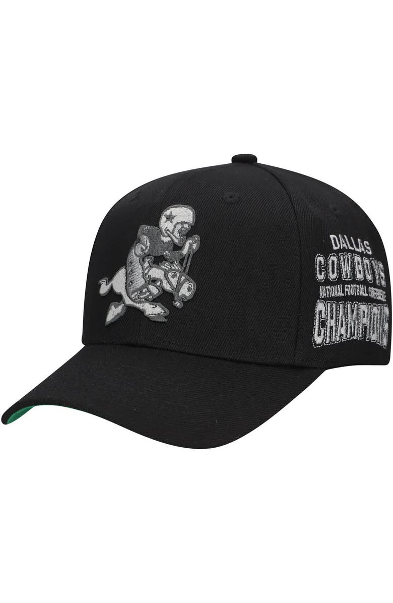 Mitchell & Ness Men's Mitchell & Ness Black Dallas Cowboys Beautiful Chaos Adjustable Hat, Main, color, Black