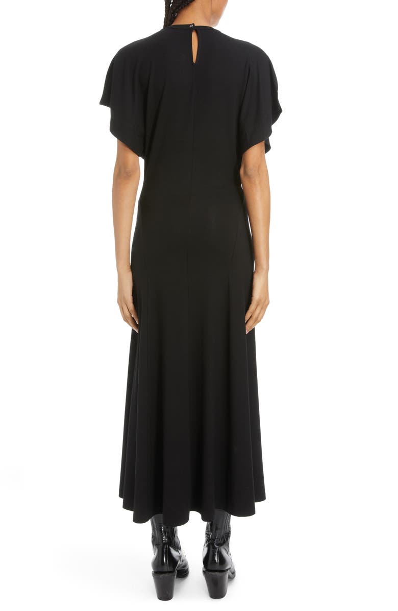 Rabanne Stud Detail Side Ruched Dress, Alternate, color, 