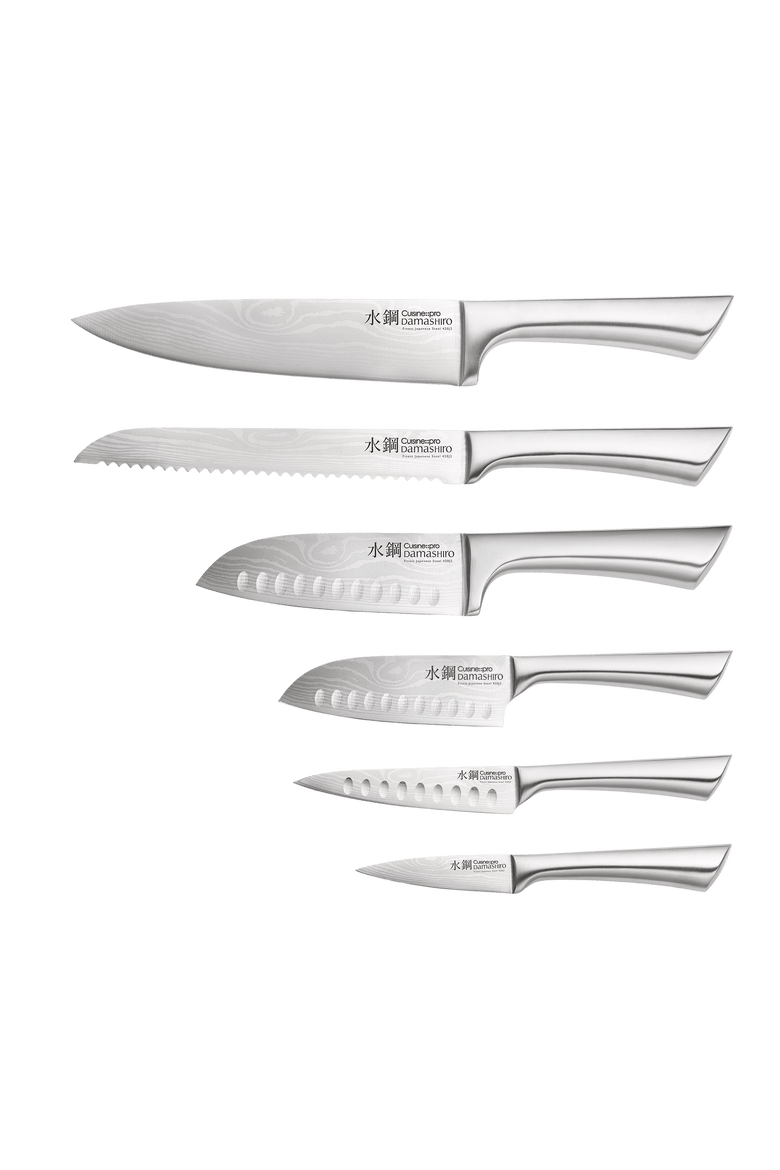 Damashiro® Kinzoku 7-Piece Knife Block, Alternate, color, Silver