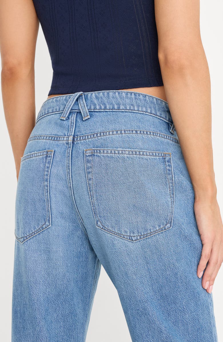 Good American Weightless Boyfriend Jeans, Alternate, color, Indigo961