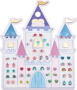 Mimi & Lula Kids' 25-Pack Rainbow Castle Stick-On Earrings