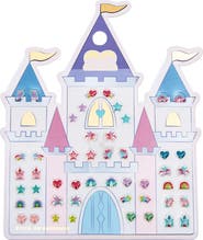 Mimi & Lula Kids' 25-Pack Rainbow Castle Stick-On Earrings