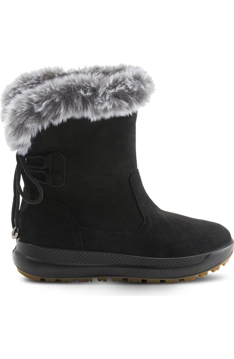 Flexus by Spring Step Snowbird Faux Fur Waterproof Boot, Alternate, color, Black