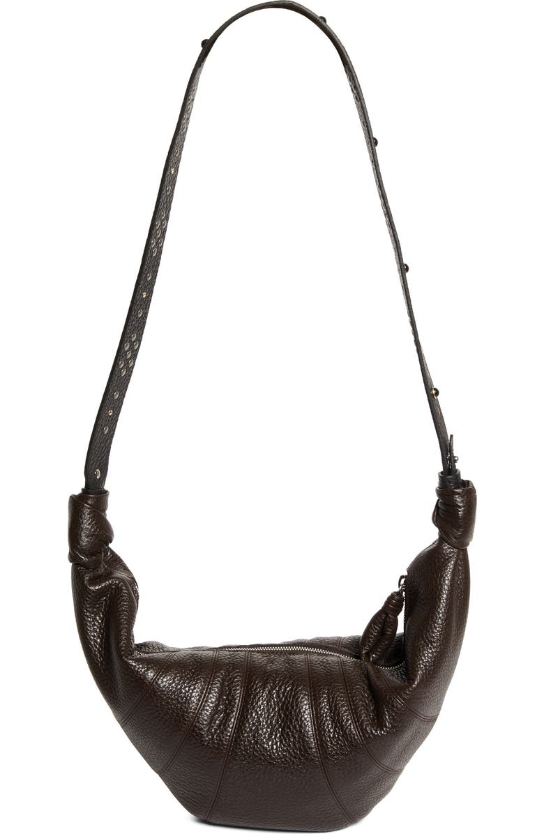 Lemaire Medium Croissant Leather Bag, Alternate, color, Dark Chocolate