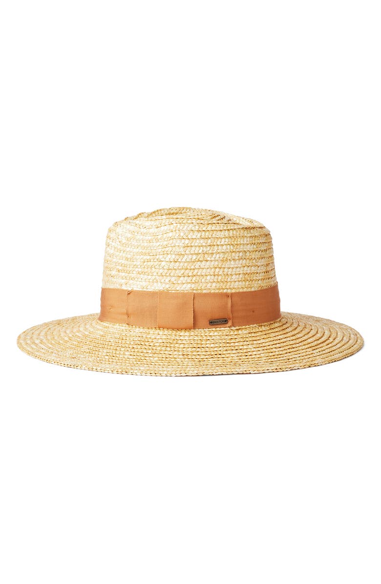 Brixton Joanna Straw Hat, Alternate, color, Honey/Lion