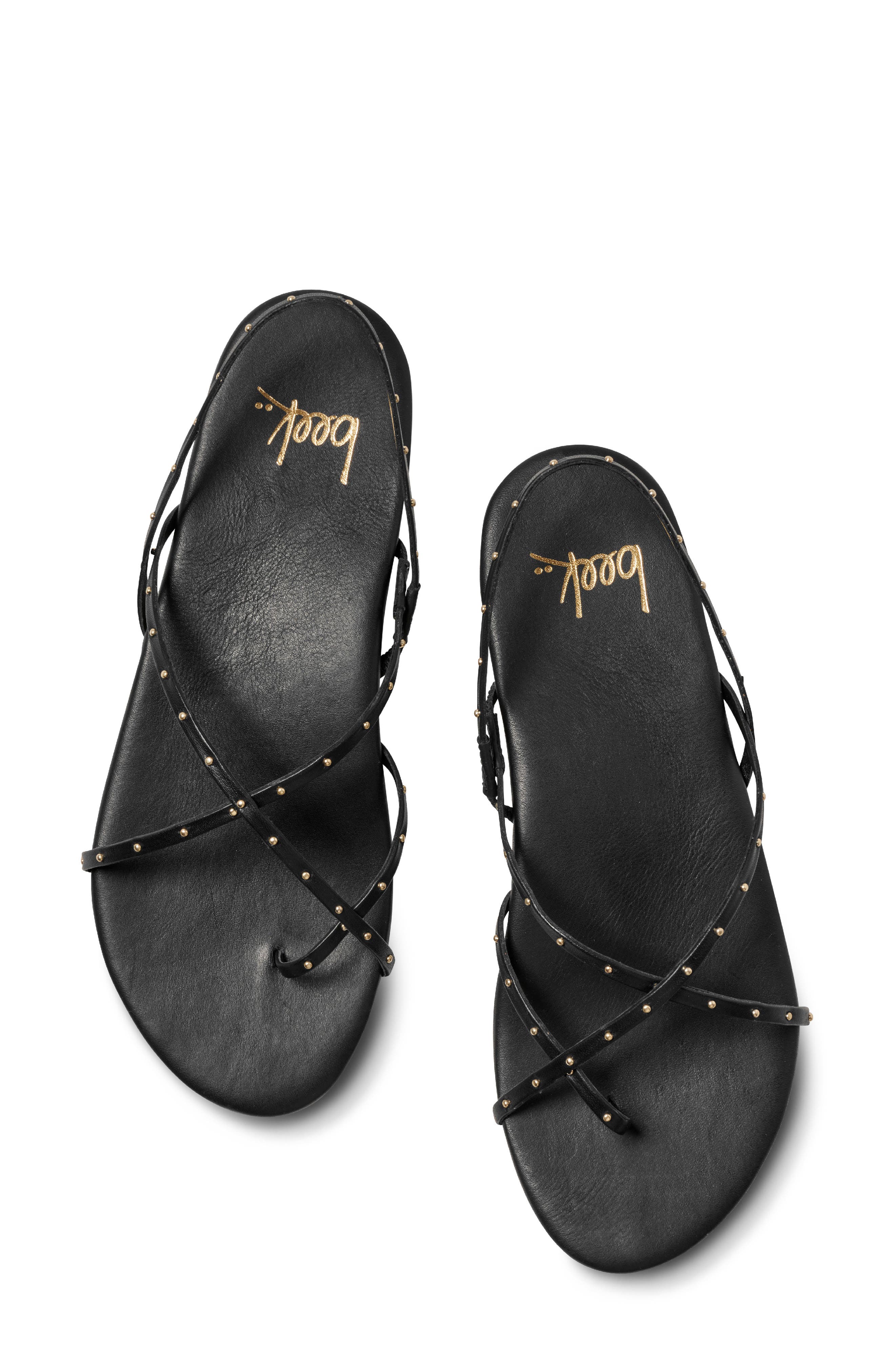 Beek <p>Palila Studded Leather Slingback Sandal (Women)</p>, Alternate, color, Black Gold Studs