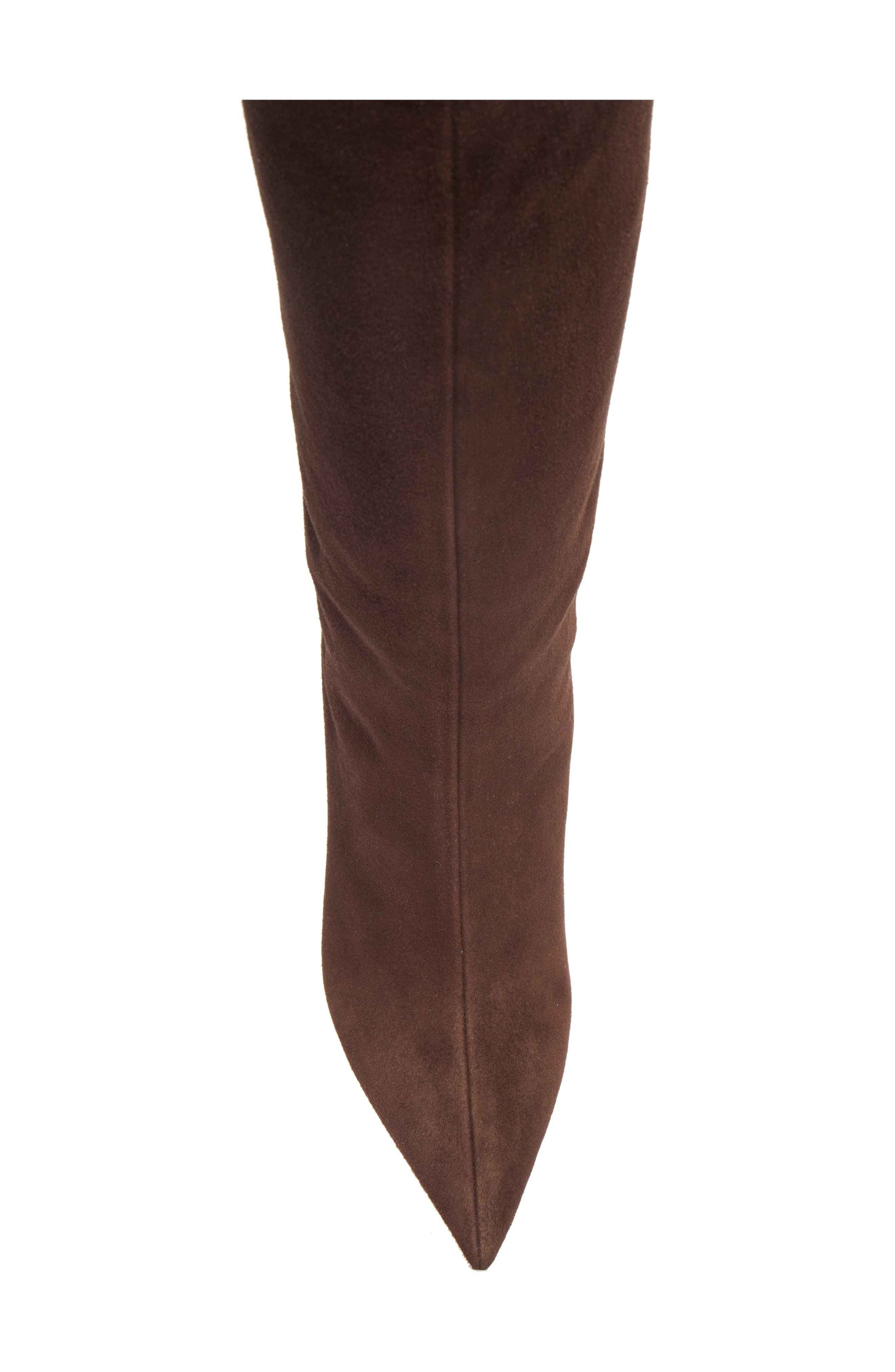 Blake Pointed Toe Knee High Wedge Boot, Alternate, color, CHOCOLATE