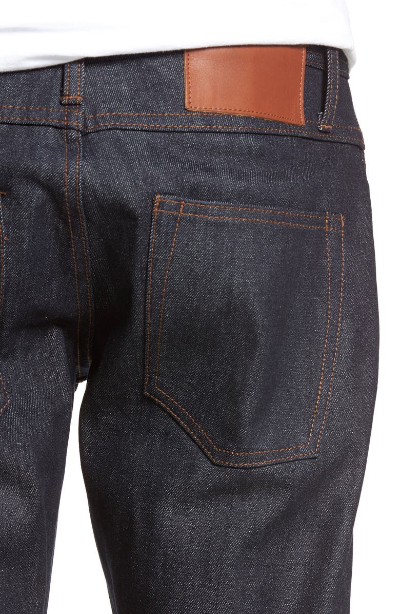 The Unbranded Brand UB301 Straight Leg Raw Selvedge Jeans, Alternate, color,