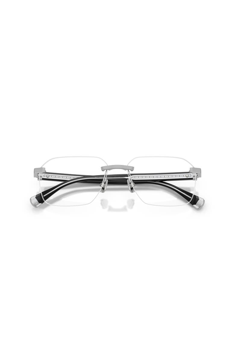 Brunello Cucinelli 57mm Rectangle optical glasses, Alternate, color, Transparent