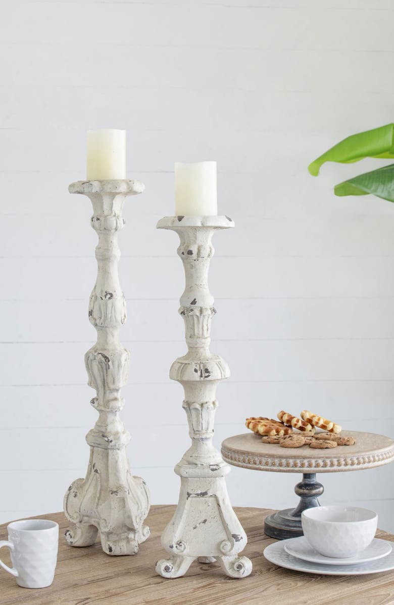 A & B Home Magnesia Candle Holder, Alternate, color, Cream