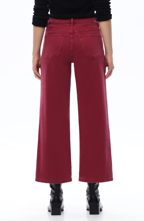 Bayeas Bella Crop Straight Leg Jeans In Burgundy