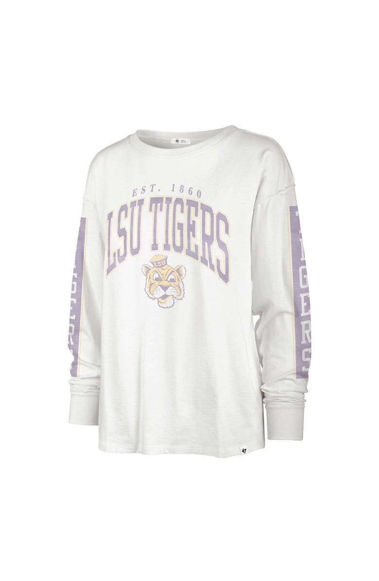 '47 Women's '47 Cream LSU Tigers Statement SOA 3-Hit Long Sleeve T-Shirt, Alternate, color, 