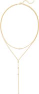 NORDSTROM RACK Cubic Zirconia Layered Y-Necklace