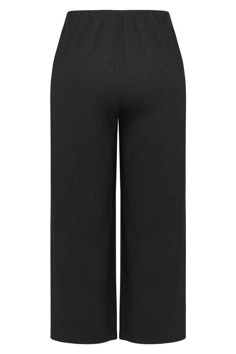 Brianna Smocked Wide Leg Pants, Alternate, color, BLACK