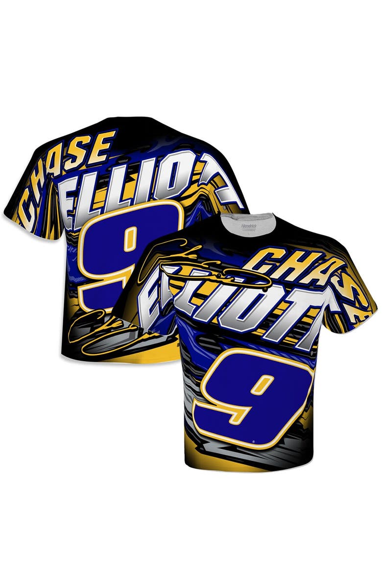 HENDRICK MOTORSPORTS TEAM COLLECTION Men's Hendrick Motorsports Team Collection Royal Chase Elliott Sublimated High Bank Total Print T-Shirt, Main, color, 