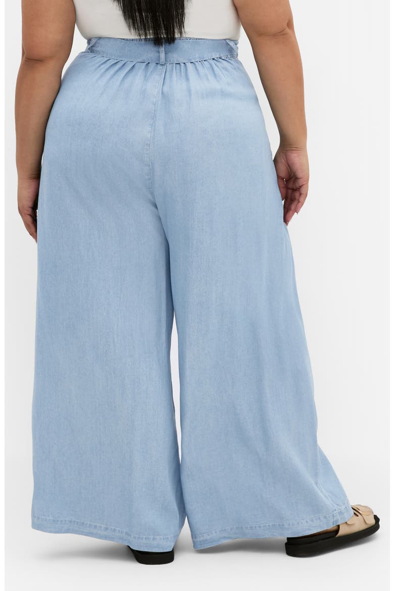 Santorini Belted Wide Leg Pants, Alternate, color, LIGHT WASH