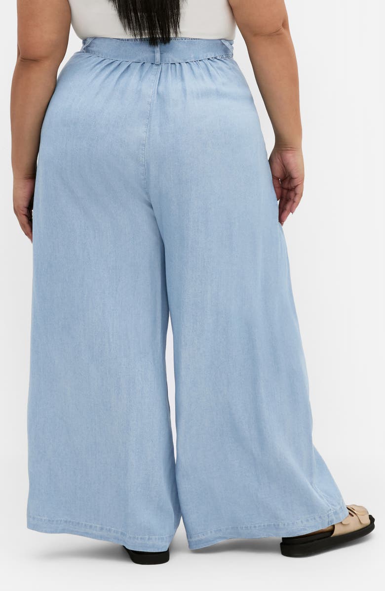 City Chic Santorini Belted Wide Leg Pants, Alternate, color, 