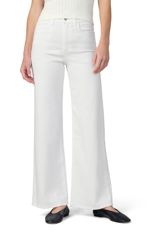 Shop Joe's The Mia High Waist Wide Leg Jeans In White