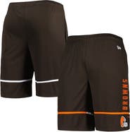 New Era Men's New Era Brown Cleveland Browns Combine Authentic Rusher Training Shorts
