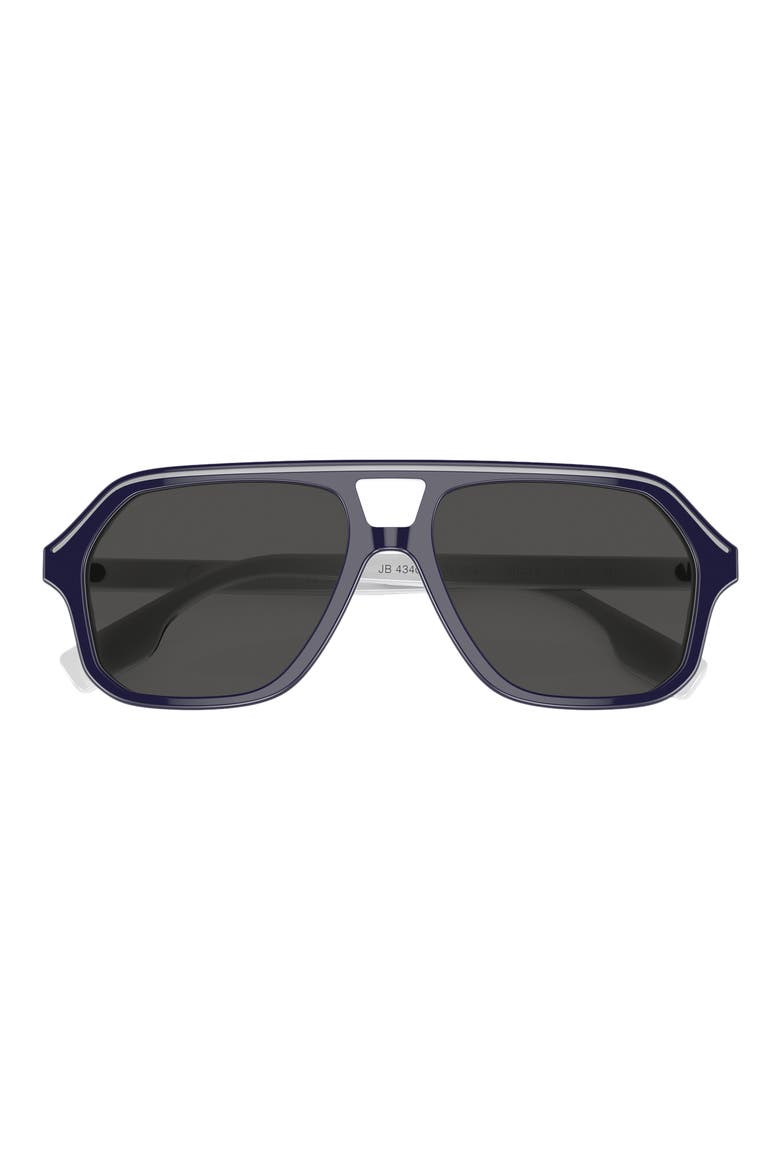 Kids' 50mm Irregular Sunglasses, Alternate, color, BLUE / DARK GREY