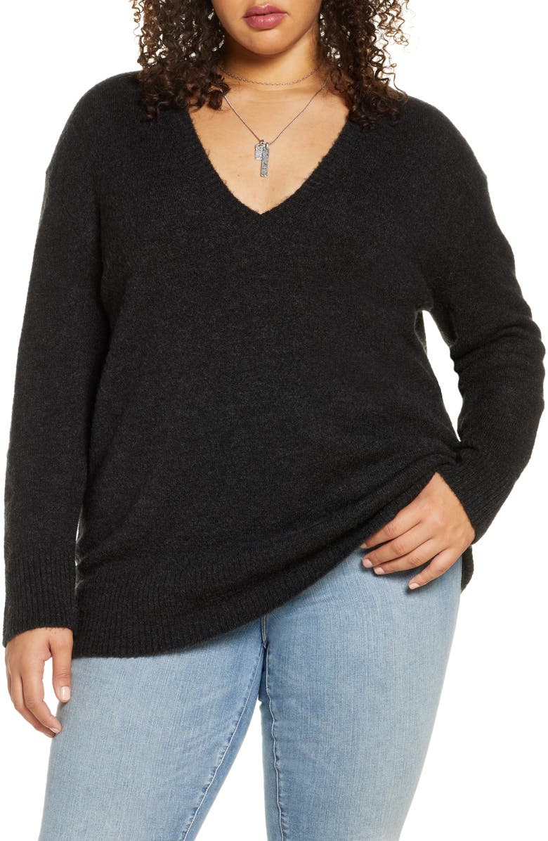 Treasure & Bond V-Neck Tunic Sweater, Main, color,