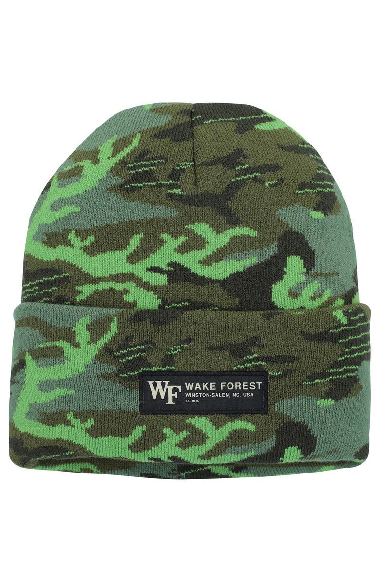 Nike Men's Nike Camo Wake Forest Demon Deacons Veterans Day Cuffed Knit Hat, Main, color, Camo