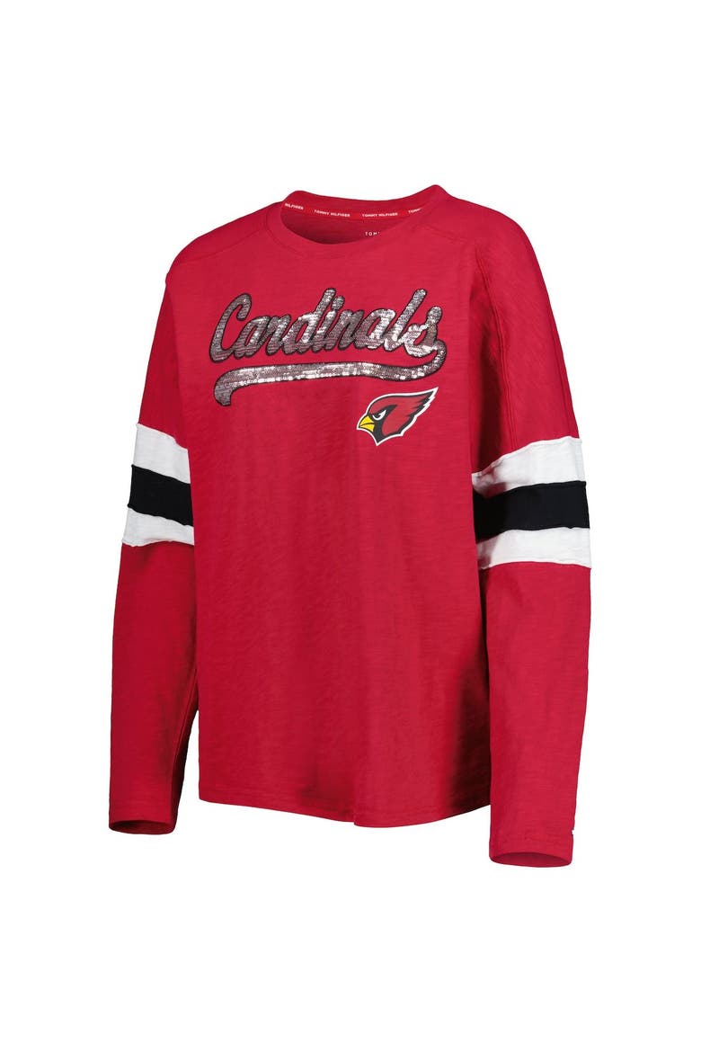 Women's Tommy Hilfiger Cardinal Arizona Cardinals Justine Long Sleeve Tunic T-Shirt, Alternate, color, Cardinal