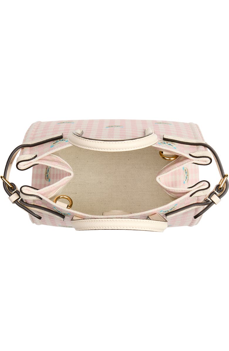 Valentino Garavani Small Antibes Gingham Canvas Tote, Alternate, color, Ivory/ Multi