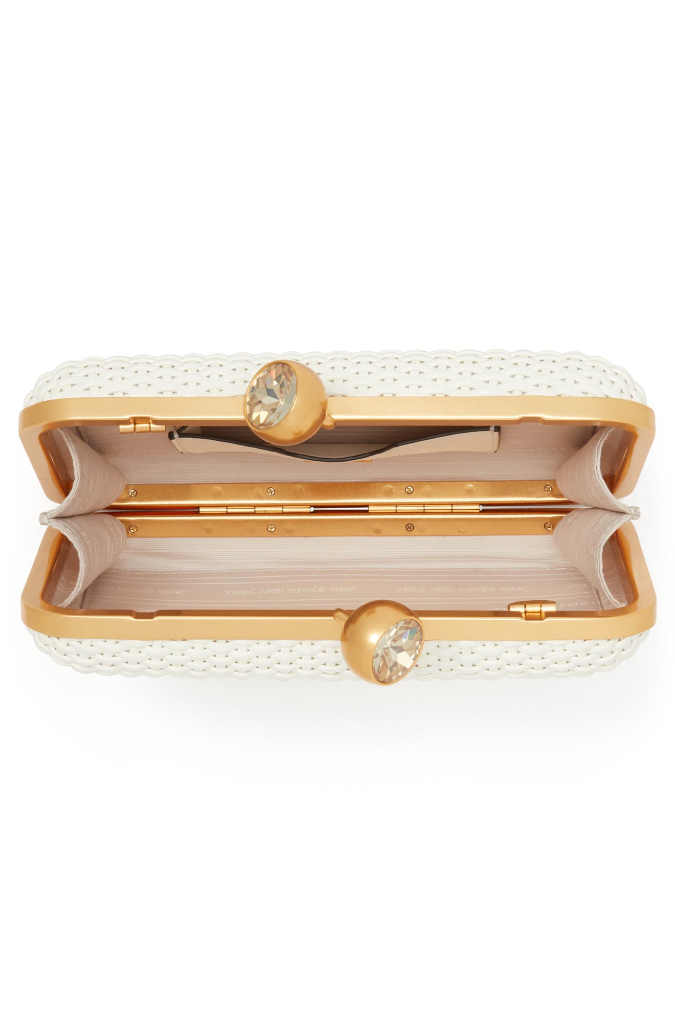 Kate Spade New York kisslock woven clutch, Alternate, color, 