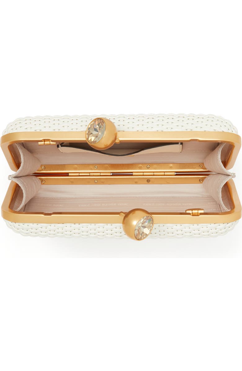 Kate Spade New York kisslock woven clutch, Alternate, color,