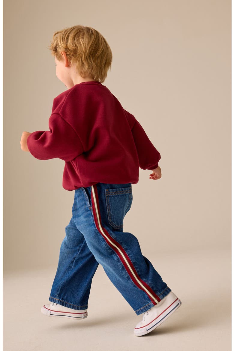 Kids' Side Stripe Jeans, Alternate, color, BLUE