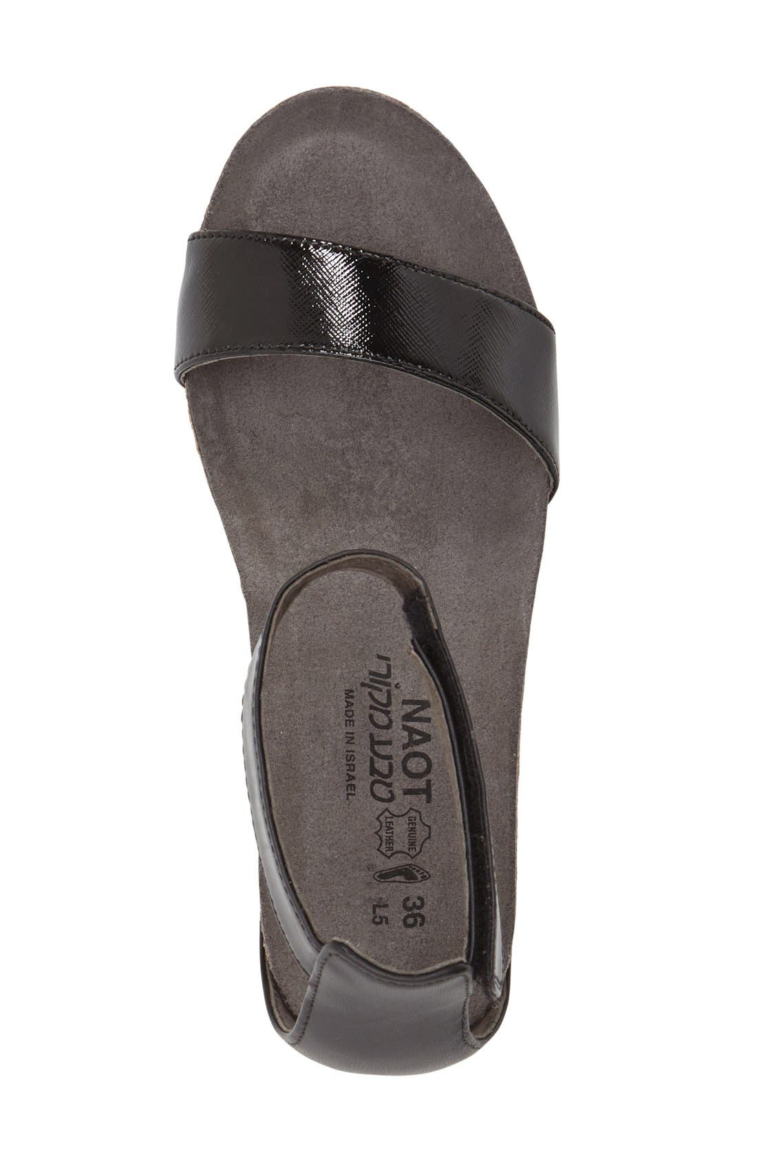 'Pixie' Sandal, Alternate, color, BLACK RAVEN LUSTER LEATHER