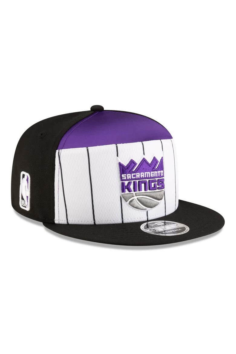 Men's New Era  White/Black Sacramento Kings 2025 NBA Tip Off Split Panel 9FIFTY Snapback Hat, Main, color, White