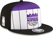 New Era Men's New Era White/Black Sacramento Kings 2025 NBA Tip Off Split Panel 9FIFTY Snapback Hat