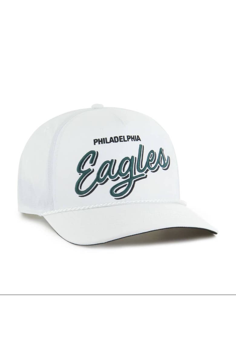 Men's '47 White Philadelphia Eagles Brrr Fairway Hitch Adjustable Hat, Alternate, color, White